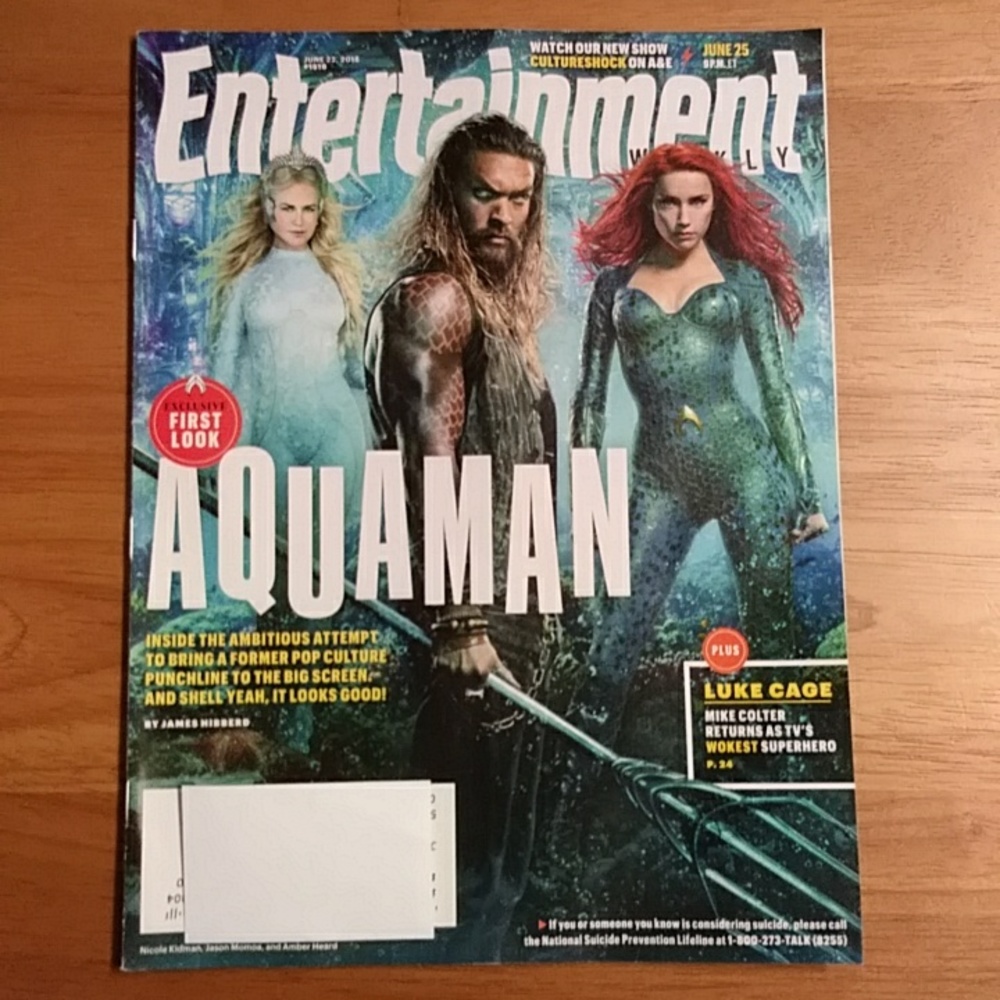 Entertainment Weekly Magazine Jason Momoa Aquaman 2018